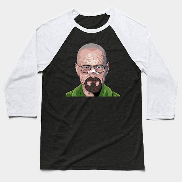 Walter White - Breaking Bad Baseball T-Shirt by Black Snow Comics